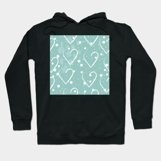 Heart Pattern Hoodie by Kristina Stellar Scandinavian Land